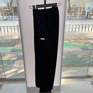 加绒保暖舒适针织宽松直筒裤 新款 172548301N 男2025冬季 安踏运动裤