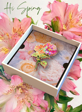 Max无界虞美人胸针配饰小众设计高级胸花徽章送闺蜜女友生日礼物