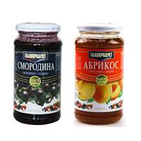 Russian original imported blueberry jam, strawberry, yellow peach, cranberry, cherry pulp jam bread companion, 550 grams thumbnail 8