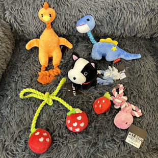 宠物发声玩具绳结拔河摇铃BB叫互动陪伴小型犬马尔济斯狗狗玩偶