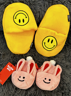 拖鞋玩具 韩国BACON正品兔子拖鞋响纸bb叫无棉花防掏棉可藏食