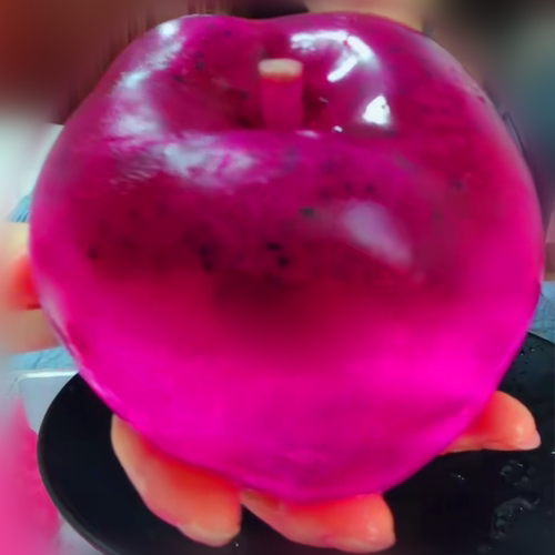 快手网红吃空心冰块3d蛋糕翻糖