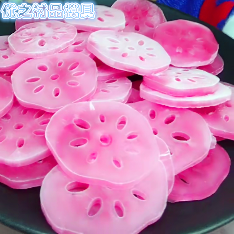网红快手抖音拍视频果冻巧克力吃冰块莲藕片食品级硅胶模具
