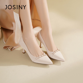 舒适气质宴会鞋 卓诗尼2026春夏新款 女 潮流浅口单鞋 时尚 尖头时装 鞋