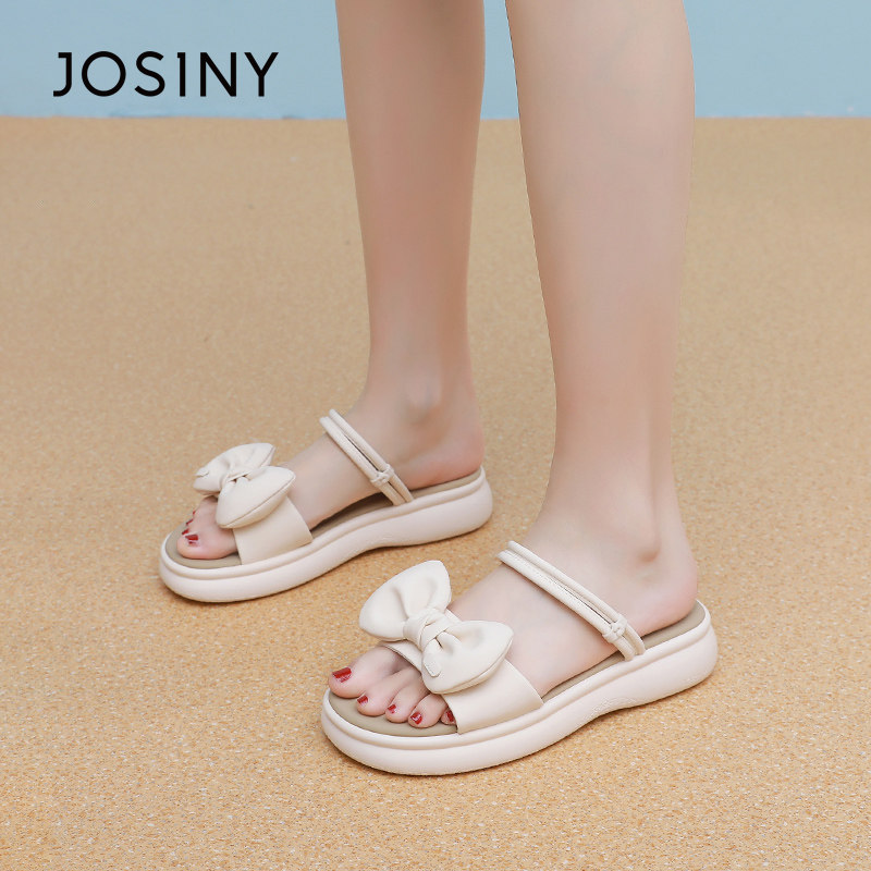 卓诗尼2025夏季新款松糕厚底凉拖鞋时尚外穿拖鞋仙女风两穿拖鞋女