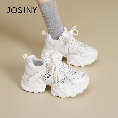 卓诗尼2026春季新款显瘦老爹鞋时尚舒适休闲鞋潮流百搭厚底运动鞋