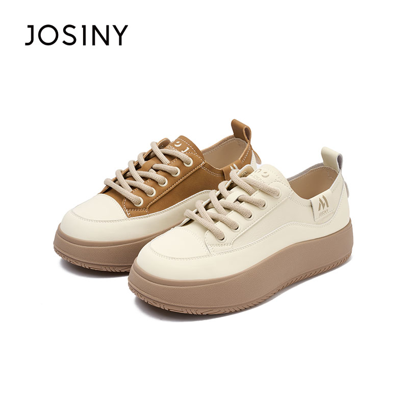 卓诗尼2025春季新款厚底小白鞋时尚舒适休闲板鞋潮流百搭运动鞋女