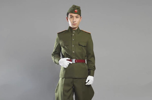 苏联红军士兵舞台表演服学生毕业舞台演出服男女款苏联政委服装套