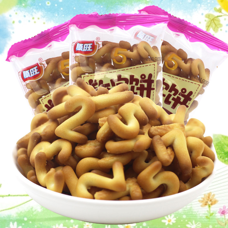 顺旺数字饼干儿童饼干酥性饼干韧性饼干趣味休闲零食早餐小吃