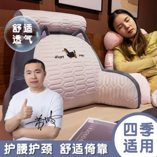冰丝乳胶床头靠垫软包护腰靠靠背孕妇沙发抱枕宿舍床上看书枕头夏