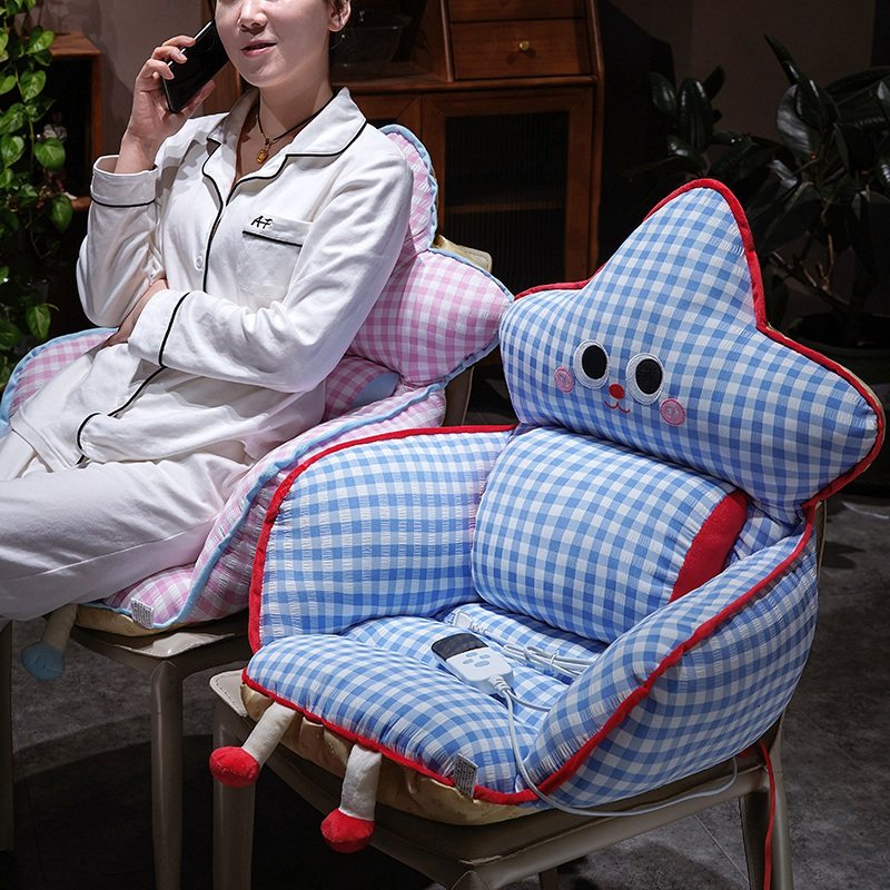 加热坐垫办公室靠背一体发热腰靠冬季保暖椅垫插电座椅暖腰神器,居家布艺,椅垫,淘宝优惠券,粉丝福利购,淘宝优惠卷