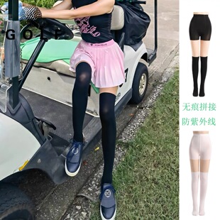 韩国高尔夫防晒袜夏季打底裤丝袜女装袜子长筒女袜连裤袜女裤服装