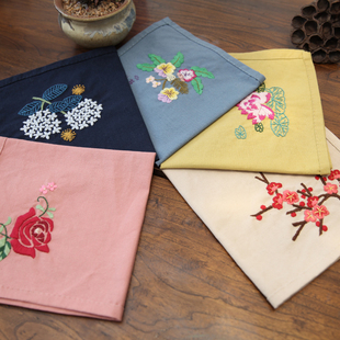 古风手工刺绣diy绣花材料包手帕绣字自制送男友情人节生日礼物