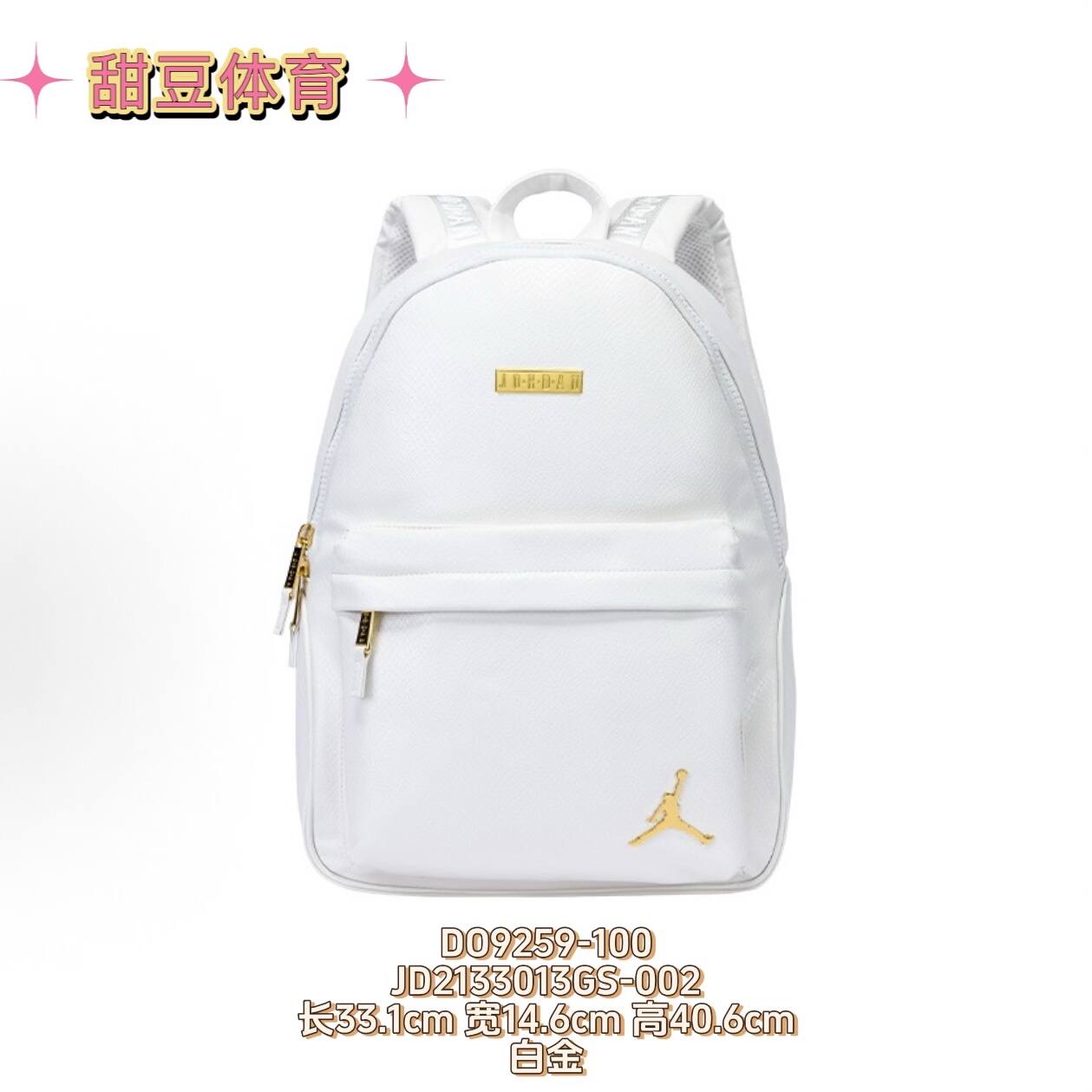 耐克Jordan蛇纹皮革书包背包双肩包白金 DO9259-100，JD2133013GS