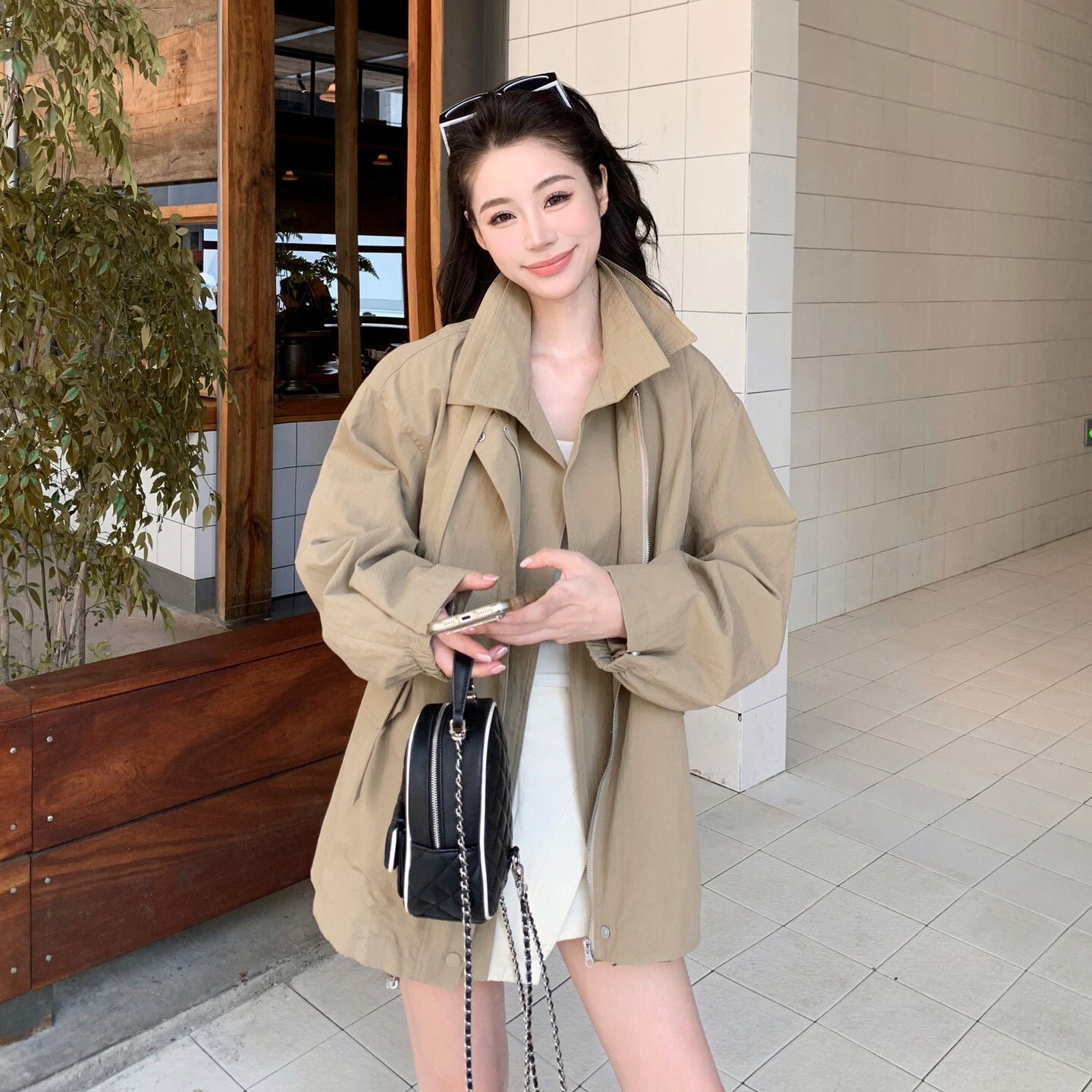 巨好看卡其色风衣女款春秋款2026新款今年流行爆款小个子短款外套