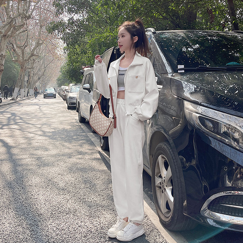 洋气时髦减龄休闲运动套装女春秋显瘦时尚气质高级感卫衣两件套潮