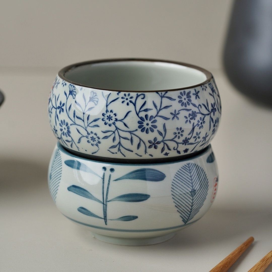 日式禅意手绘茶杯釉下彩有田烧蛋杯220ml高温釉下彩瑕疵特价@4-2@
