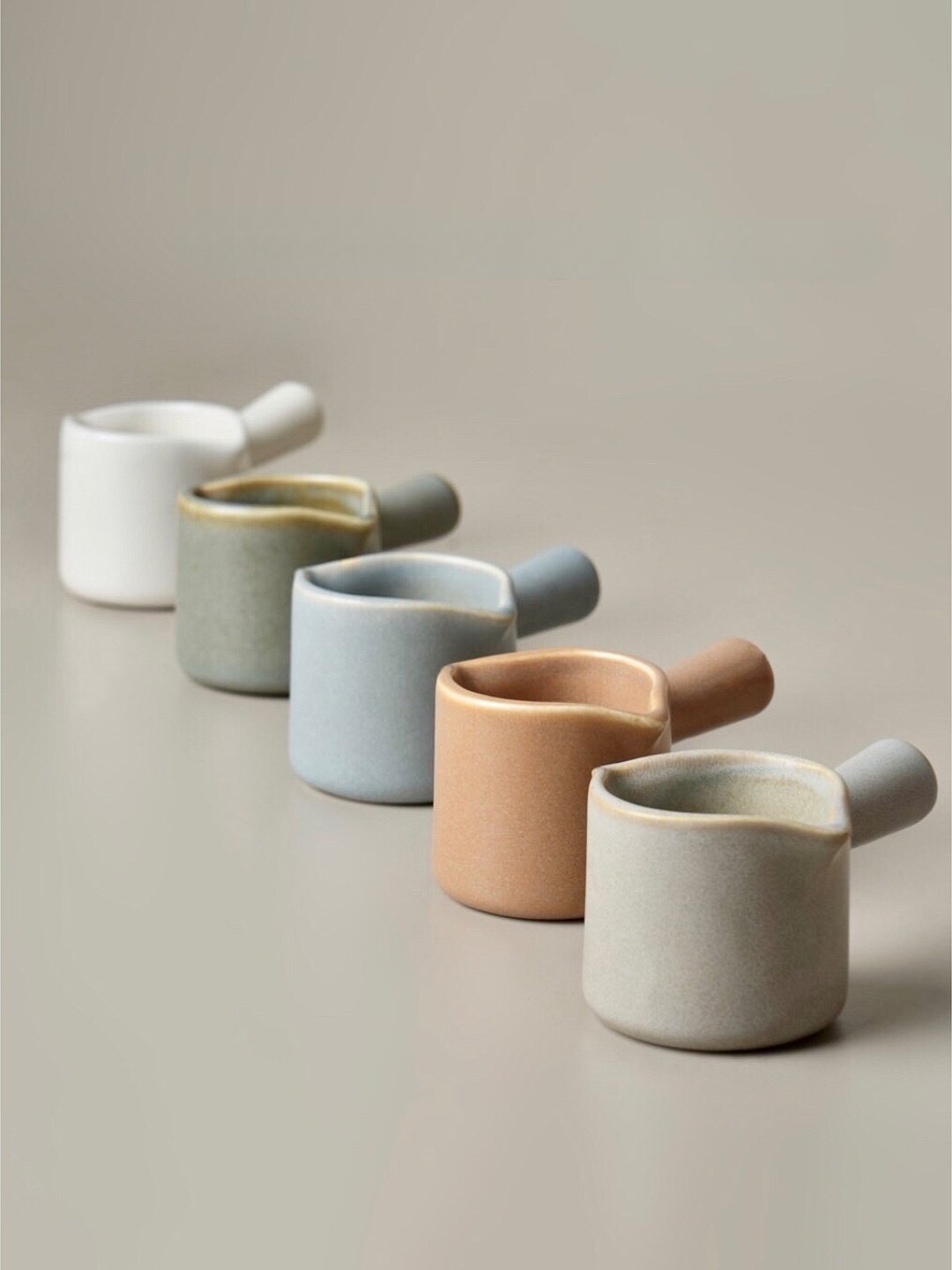 陶瓷带把迷你咖啡萃取杯100ml高温釉下彩微波炉尾单微瑕@4-2@