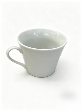 满19包邮！极简白带图案简约陶瓷咖啡杯150ml瑕疵自用@7-11@