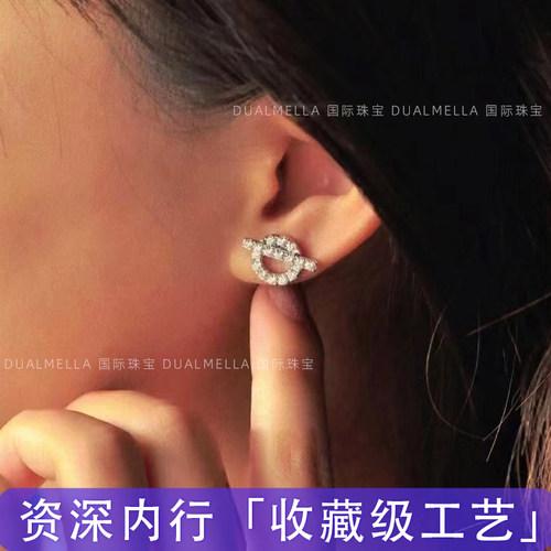 小Q耳钉女镀18k玫瑰金猪鼻子