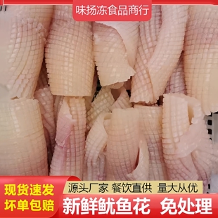 新鲜鱿鱼花冷冻鱿鱼卷现切无冰衣鱿鱼卷海鲜水产火锅烧烤商用食材