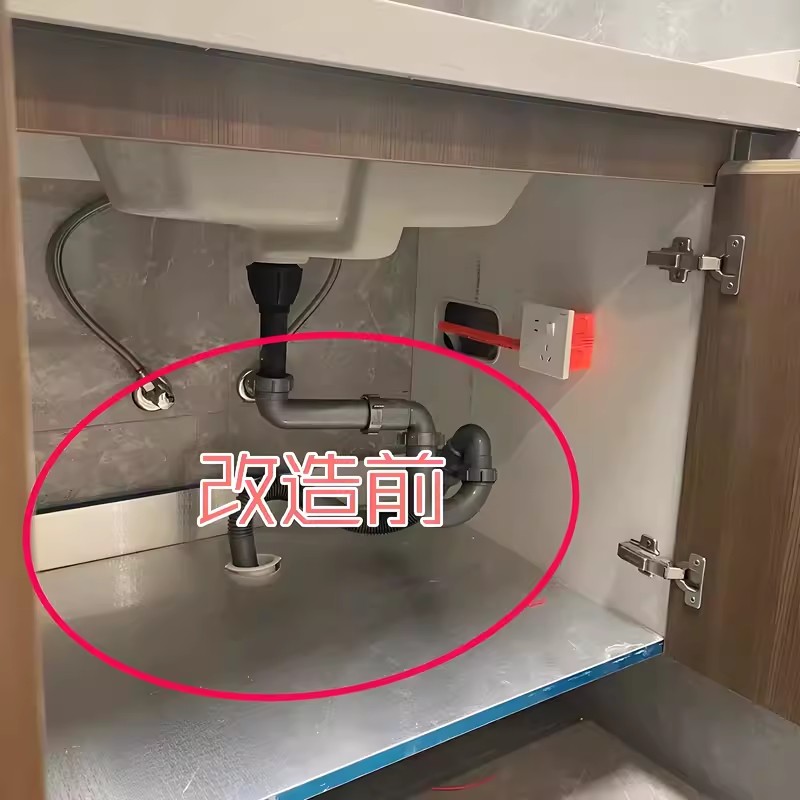 厨房水槽下收纳架可伸缩多层置物架橱柜内分层多功能锅卫浴置物架