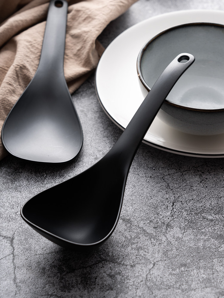 家用饭勺汤勺电饭煲饭铲厨房大汤勺长柄盛汤日式合金勺子耐高温