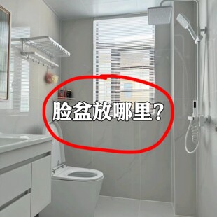 吸盘脸盆挂钩收纳层架免打孔化妆室浴室婴儿浴盆壁挂澡盆置脸盆架