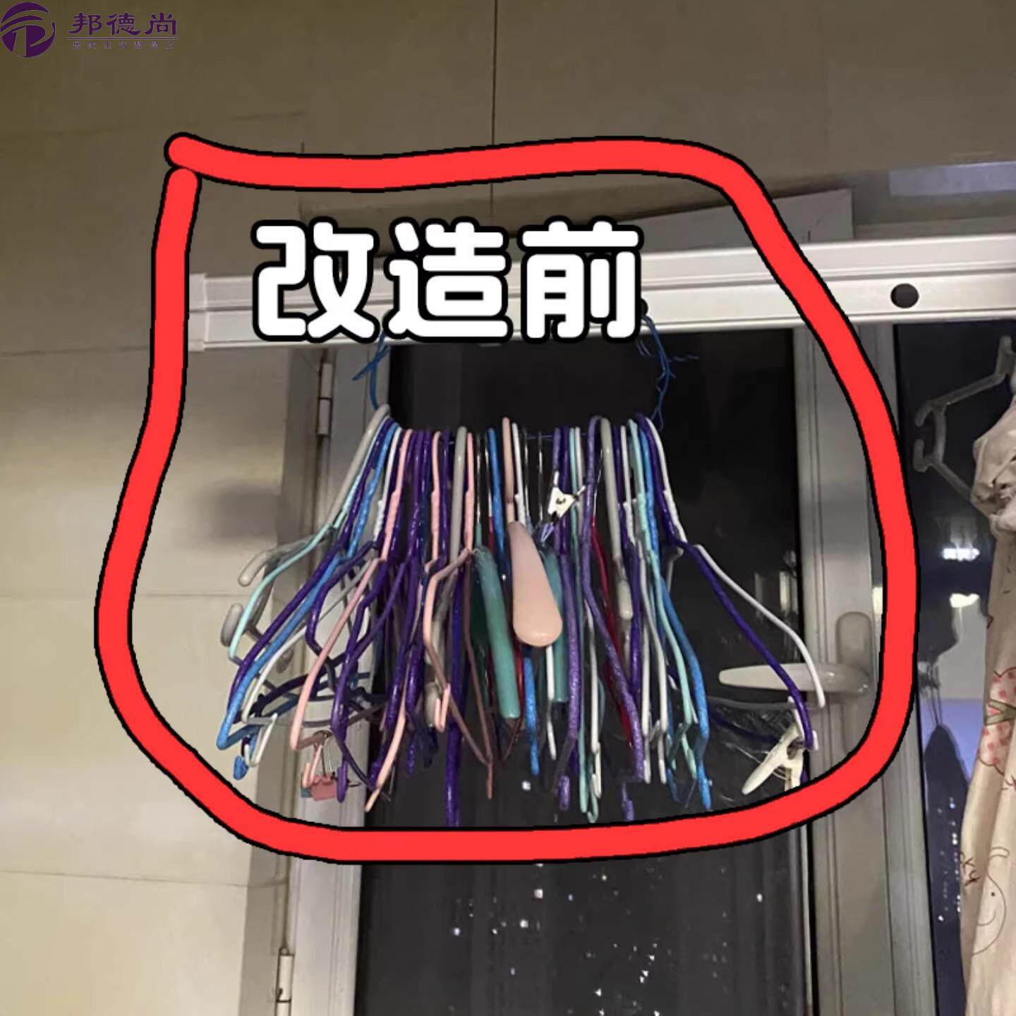 伸缩衣架收纳神器免打孔阳台壁挂式挂置物架晾衣架吸盘塑料衣架