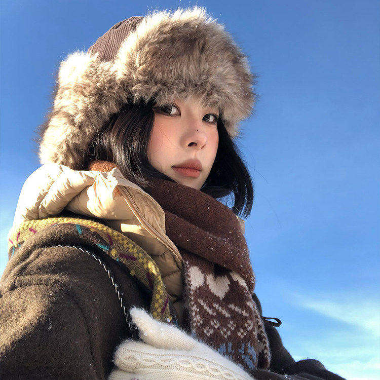 川西旅游皮质雷锋帽秋冬季东北旅游穿搭骑车加厚毛绒护耳防寒帽子,居家日用,头部防护用品,淘宝优惠券,粉丝福利购,淘宝优惠卷