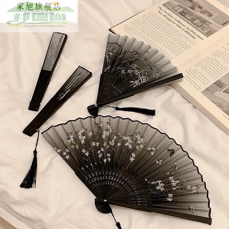 古风扇子折扇夏季中国风便携汉服旗袍折叠茉莉梅花兰花樱花舞蹈扇