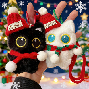 罗小黑猫毛绒挂件哈基米可爱书包挂饰学生情侣钥匙扣新年圣诞礼物