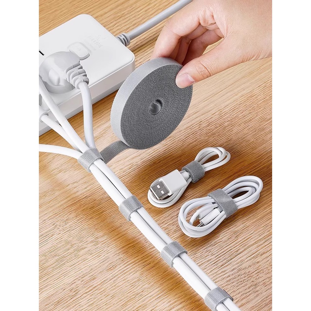 数据线收纳神器魔术贴扎带理线器电脑束线带整理电线走线固定绑带