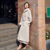 现货271-9910-P135新款中长款过膝风衣外套控价198，女装风衣，浙宝271