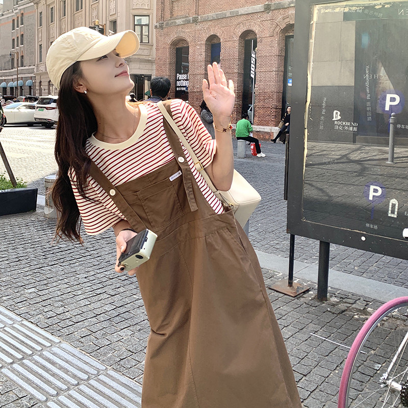 现货T+背带裙真两件套2C369-6106-P145K198，女装连衣裙，浙宝271