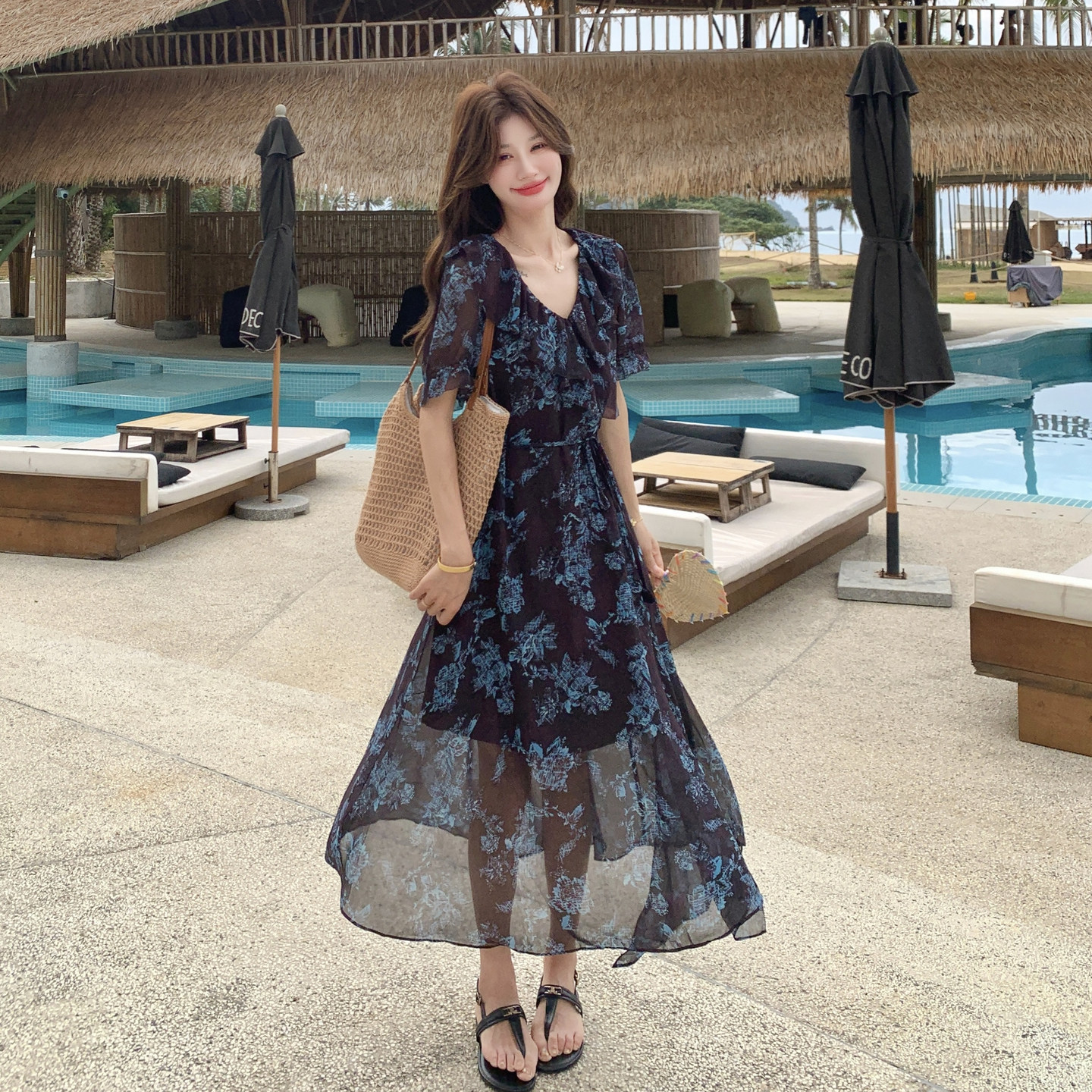 现货2C369-6306P135K198新款印花连衣裙，女装连衣裙，浙宝271