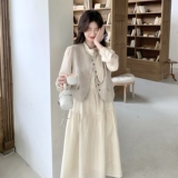 现货271-8226P165K238新款连衣裙+马甲套装，女装连衣裙，浙宝271