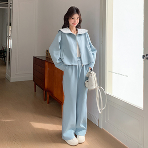 【新品现货】学院风海军领拼蕾丝卫衣套装 271-8132P175K248图片