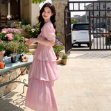 现货原创271-6015-P115新款粉色连衣裙控168，女装连衣裙，浙宝271