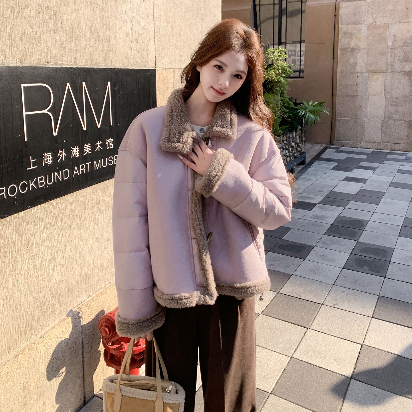 现货271-9290P335K498新款皮毛一体90绒羽绒服，女装羽绒服，浙宝271