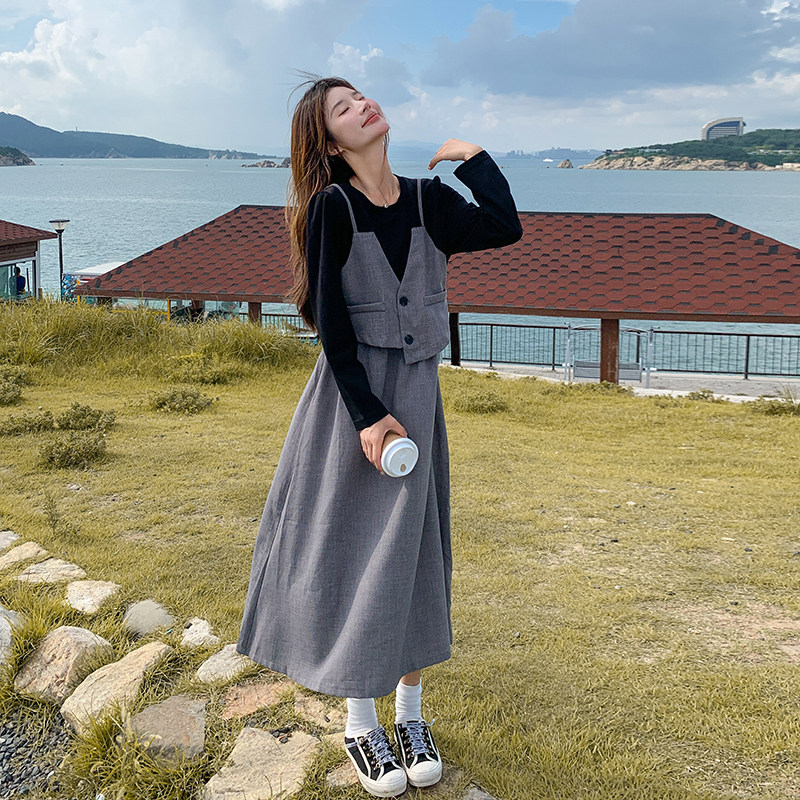 现货新款假两件连衣裙271-8107P135K188，女装连衣裙，浙宝271