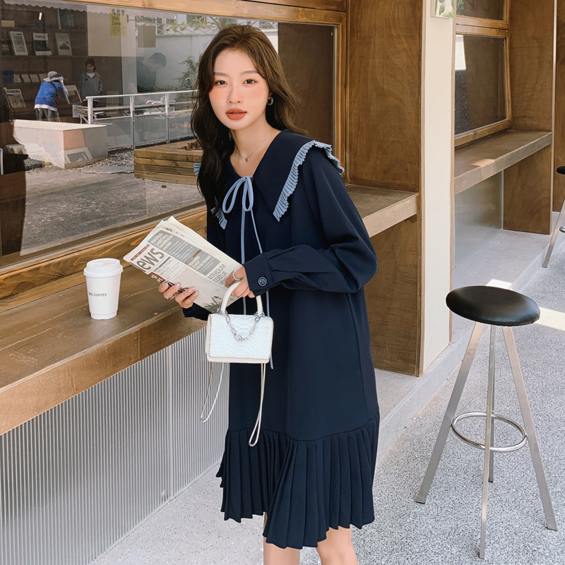 现货学院风早秋小个子不挑人宽松连衣裙271-7203-P115控168,女装连衣裙,浙宝271