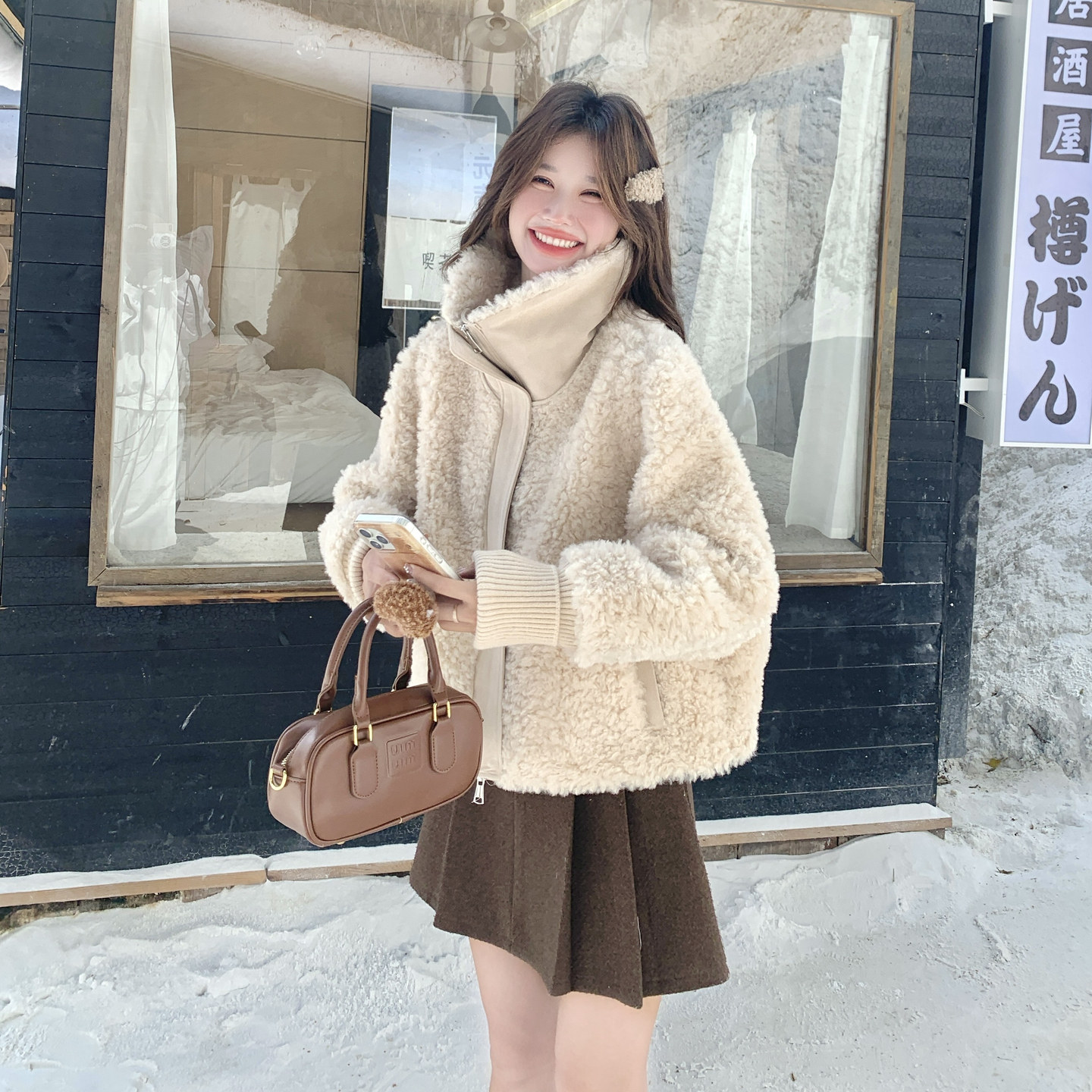 现货271-9279P195K288新款皮毛一体外套,女装短外套,浙宝271