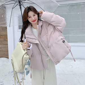 现货 271-9272P335K498 粉色90白鸭绒羽绒服外套，女装羽绒服，浙宝271