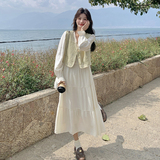 现货有买家秀主推连衣裙+马甲两件套271-8155P165K228，女装连衣裙，浙宝271