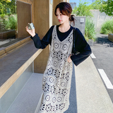 现货新款长袖T+网格真两件套271-8087P145K198，女装连衣裙，浙宝271