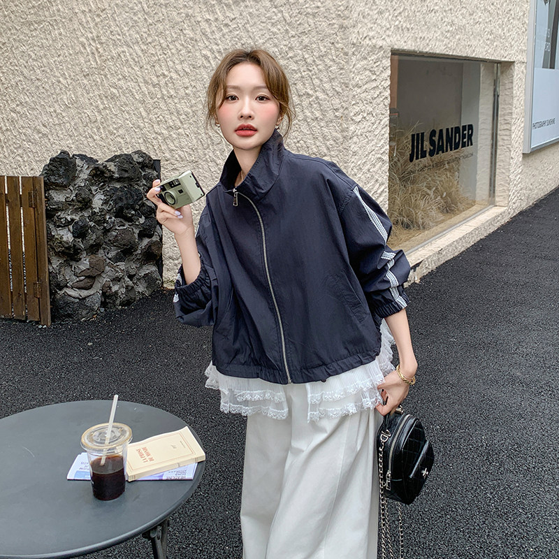 现货有买家秀新款短外套蕾丝拼接271-8166P145K198,女装短外套,浙宝271