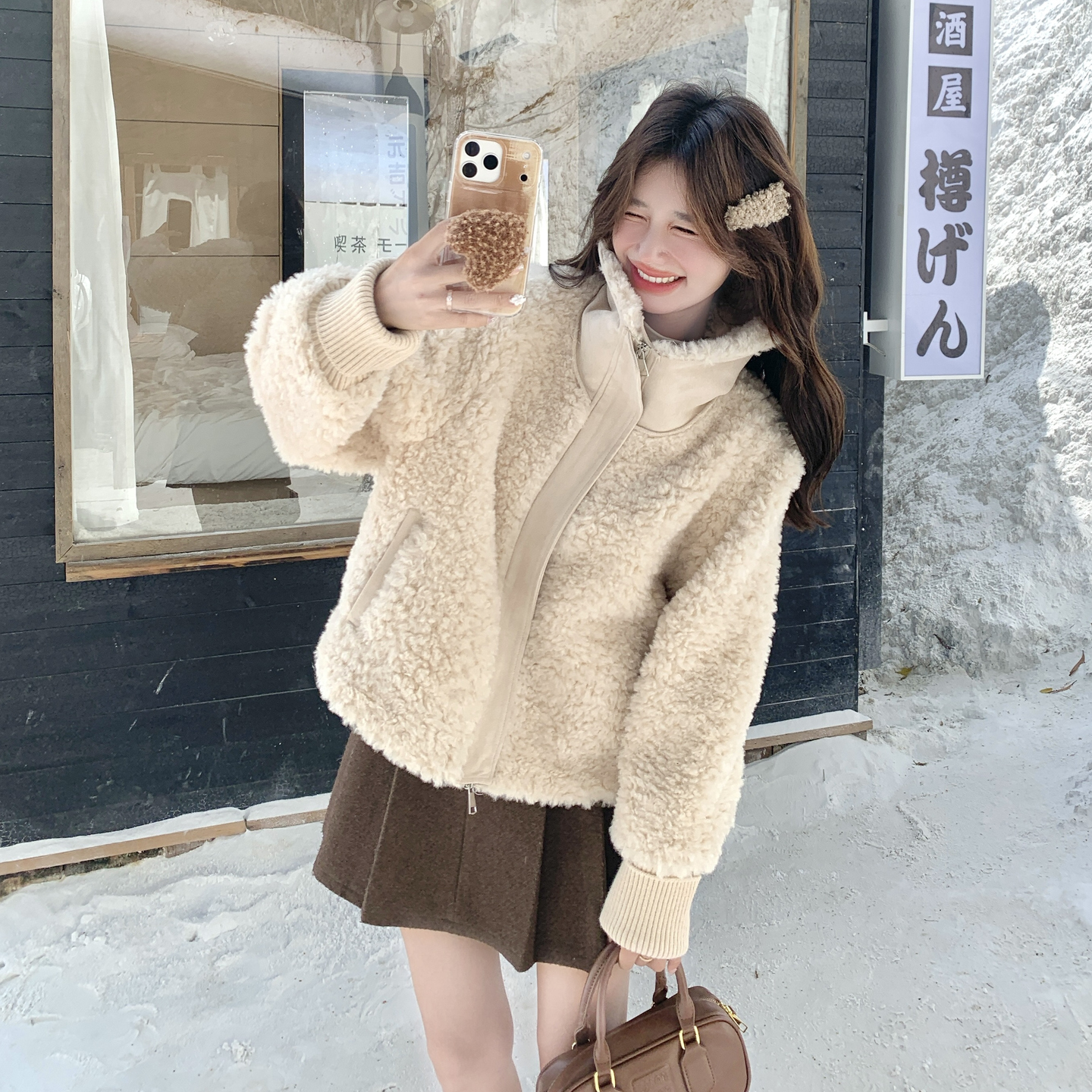 现货271-9279P195K288新款皮毛一体外套，女装短外套，浙宝271