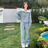 【新品现货】学院风海军领拼蕾丝卫衣套装271-8132P175K248，女装套装/套裙，浙宝271