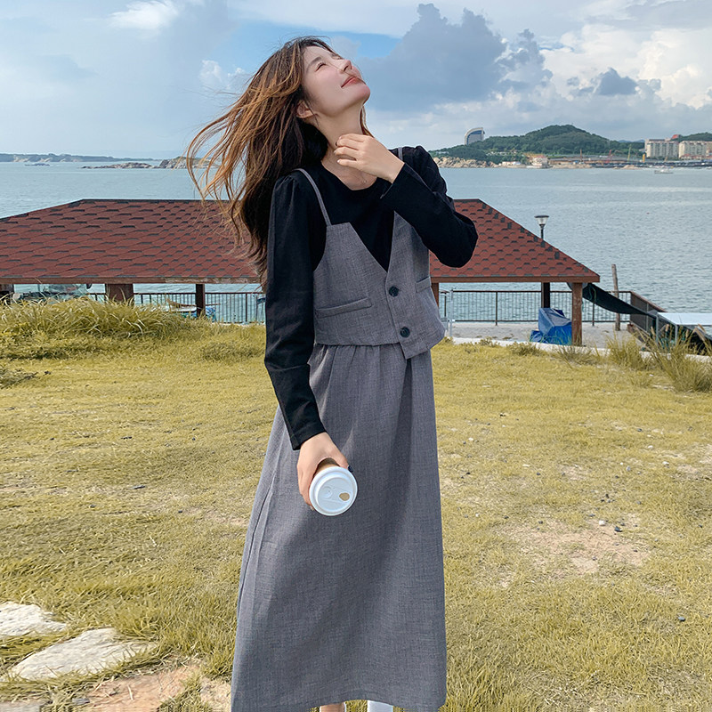 现货新款假两件连衣裙271-8107P135K188,女装连衣裙,浙宝271